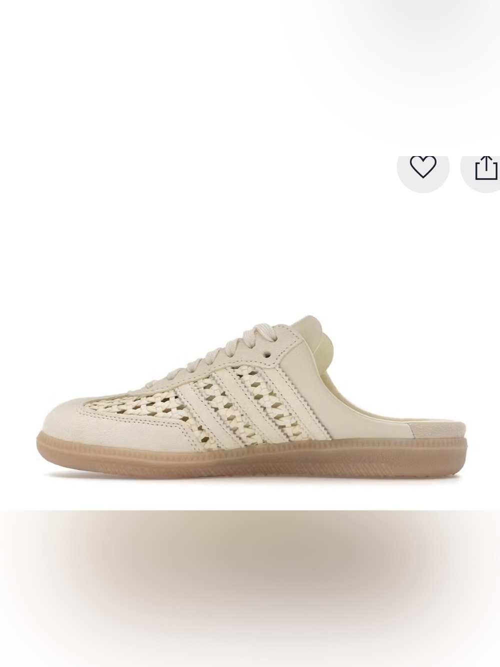 adidas Women’s Cream Woven Samba-Inspired Sneaker